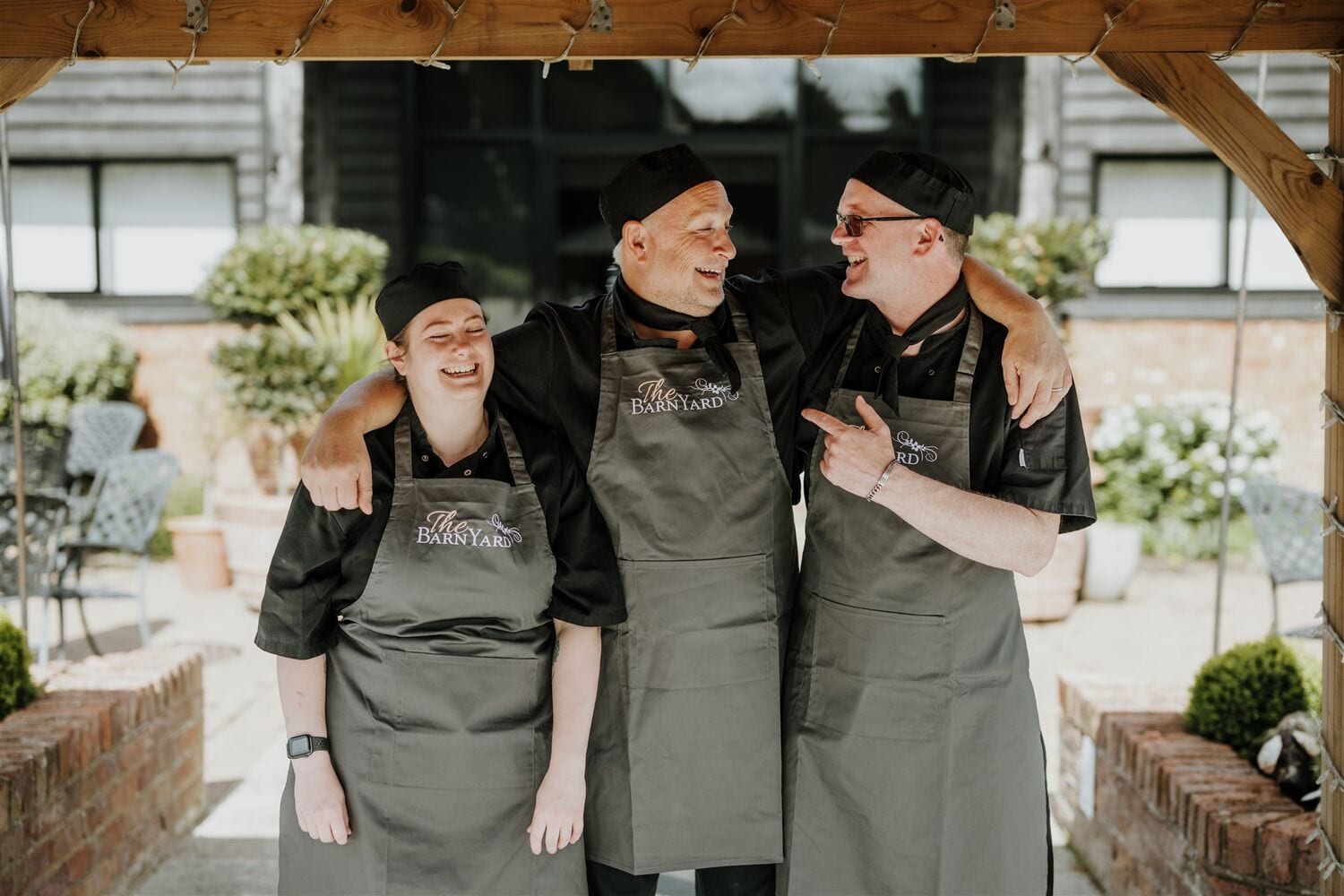The chefs and kitchen team at The BarnYard in Kent