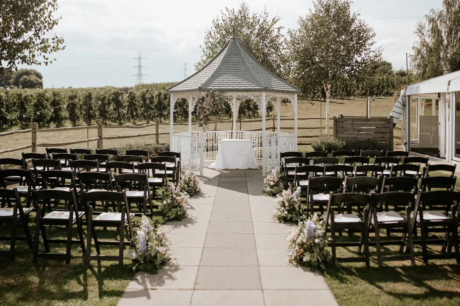 The Orchard Garden Gazebo, ceremony at The BarnYard
