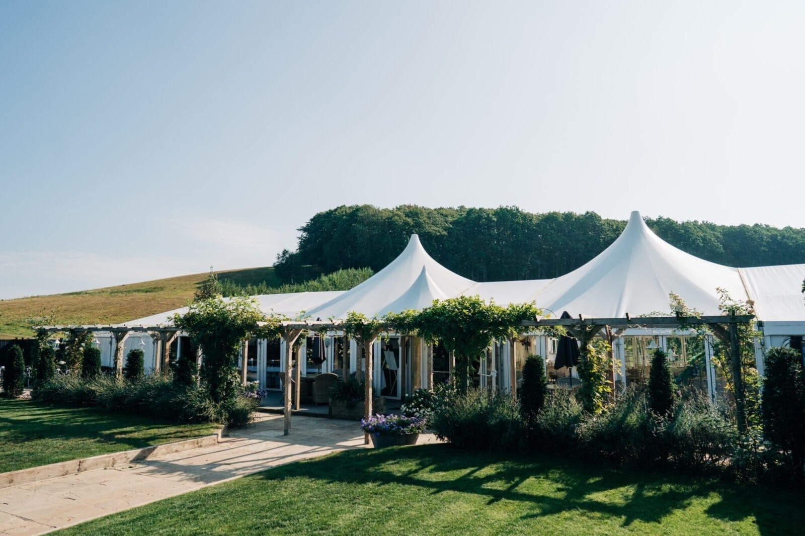 The glass Arboretum pavilion