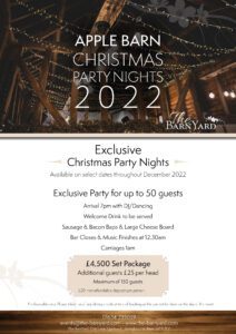 Read more about the article Apple Barn Exclusive Christmas Party Nights