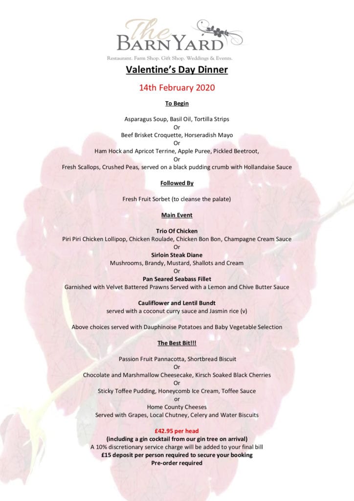 Valentine's Day Dinner | The BarnYard